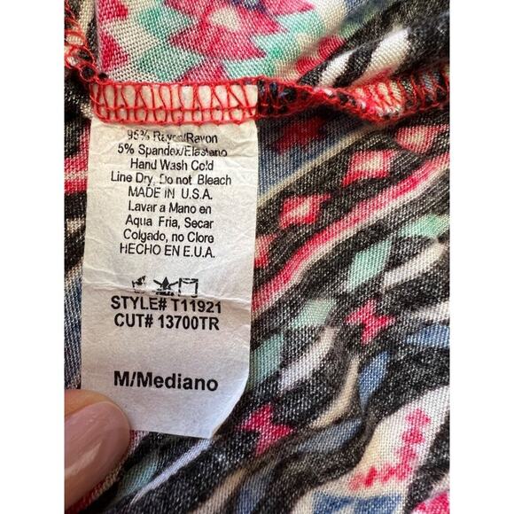 Flamingo Urban Pink Aztec Print Knit Cardigan M - Picture 5 of 5